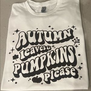 Autumn Leaves and Pumpkin Please shirt